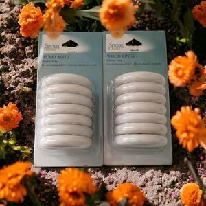14 White Wood Curtain Rings Springmaid NEW Farmhouse Cottagecore Beach House